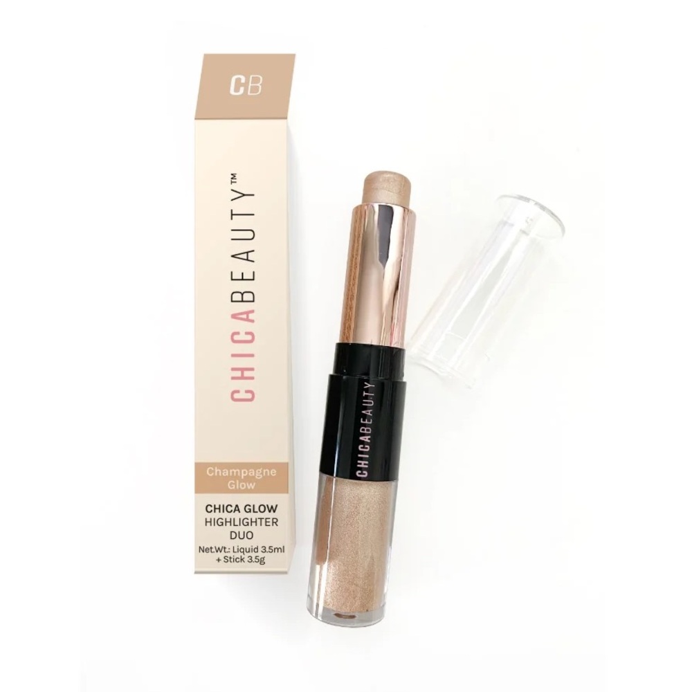 NIB💎 Chica Beauty Chica Glow Highlighter Duo in Champagne Glow